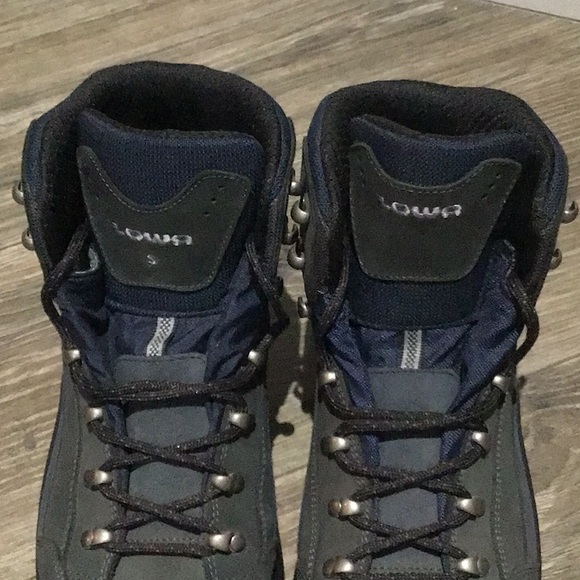 Lowa Renegade GTX Mid Hiking Boots NWOT Sole Gore Tex Size 10” Dark Green /Blue - Picture 3 of 14